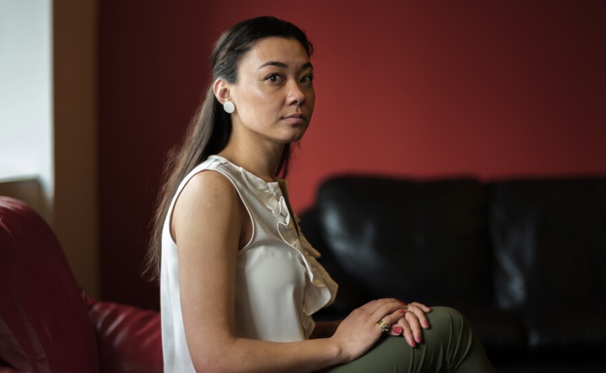 Chanel Miller poses for a portrait before her interview on Sept. 23 at NPR's bureau in New York City. Miller was sexually assaulted by Brock Turner in 2015. The lenient sentence Turner received elicited widespread controversy and helped inspire new legislation in California.