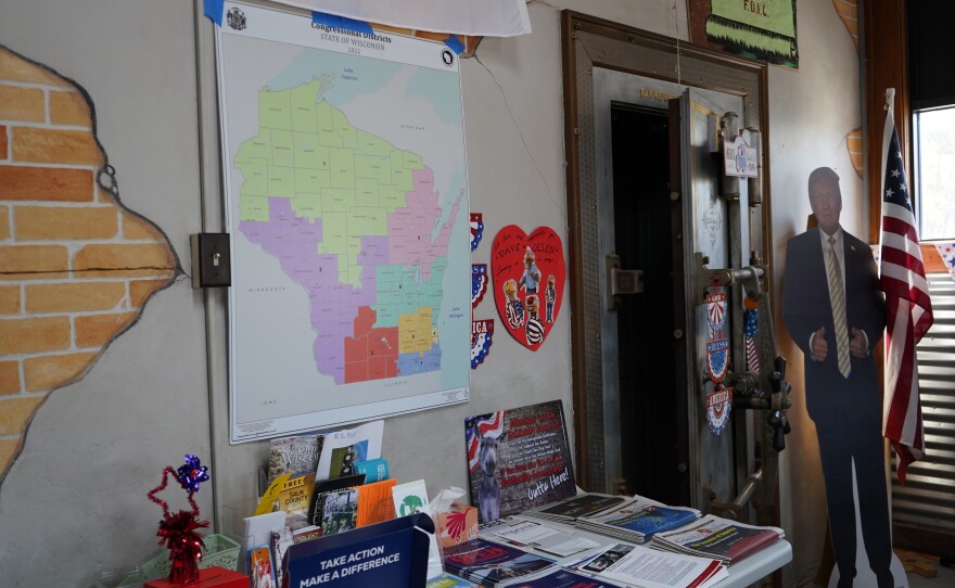 A family member of the Republican Party of Sauk County offered up the refurbished bank in Rock Springs to serve as the group's headquarters.