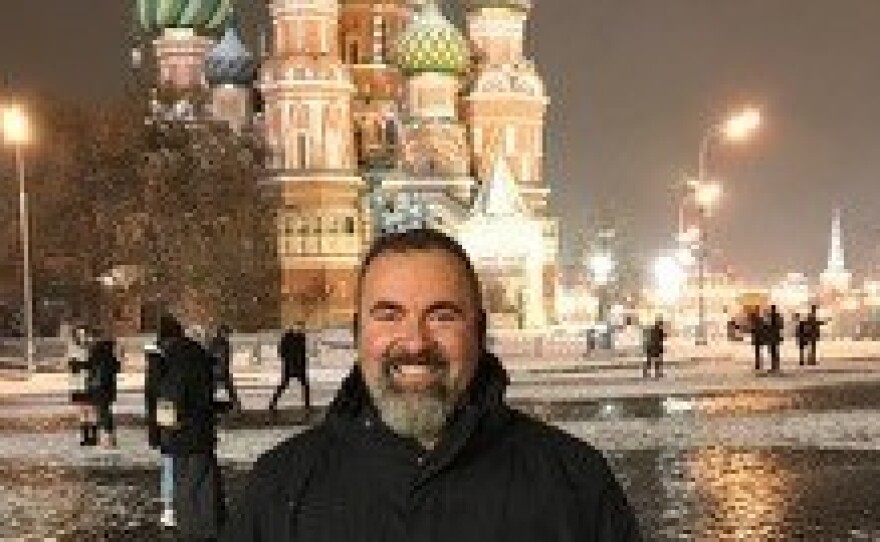 Marc Polymeropoulos, a senior CIA official, photographed in Moscow's Red Square in 2017. He fell ill on that trip and has since suffered debilitating migraine headaches that led him to resign from the agency. U.S. diplomats in Cuba and China have suffered similar symptoms in recent years, but the cause has not been identified.