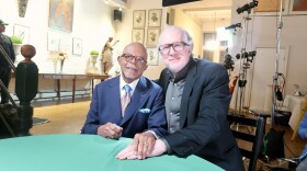 Tracy Letts (left) and Henry Louis Gates Jr. on FINDING YOUR ROOTS
