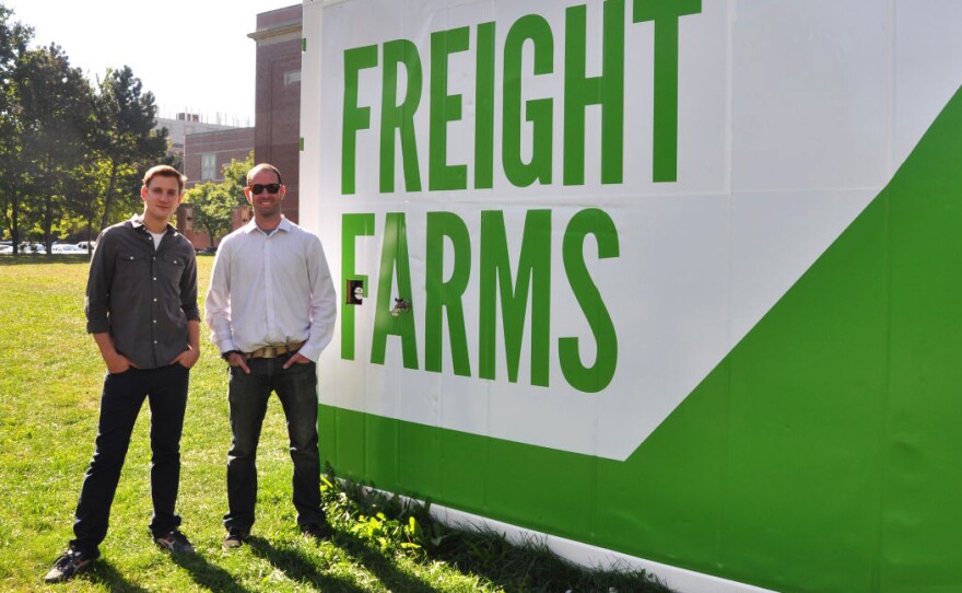 Jon Friedman (left) and Brad McNamara (right) are the co-founders of Freight Farms.