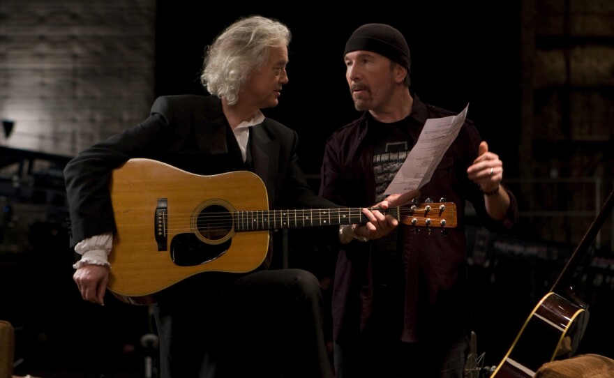 Jimmy Page and The Edge jam in "It Might Get Loud"