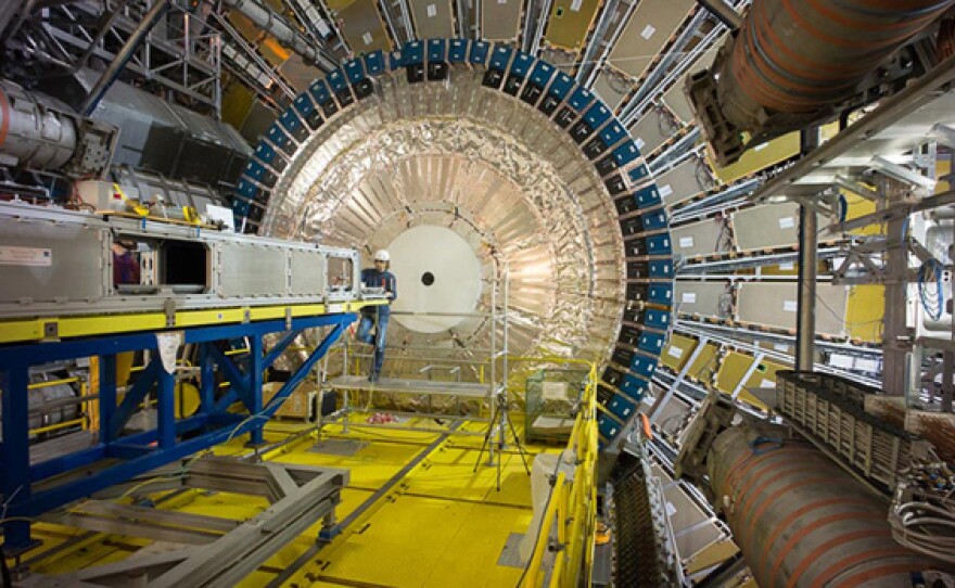 Calorimeter inside the ATLAS detector.