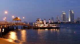 The San Diego Ferry Cabrillo is shown moored at the Coronado Ferry Landing in this undated photo.