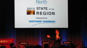 State Controller, John Chiang, addressing business and elected leaders at a meeting of the San Diego North Chamber of Commerce. Jan 10th, 2012