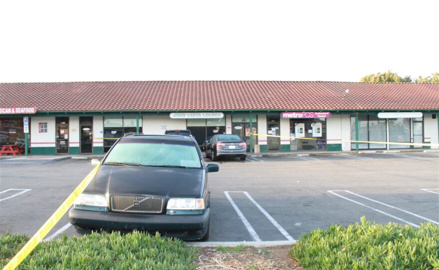 Jim's Vista Lounge the morning after Sheriff's Deputy Jason Phillips shot Jose Blanco, March 28, 2016.