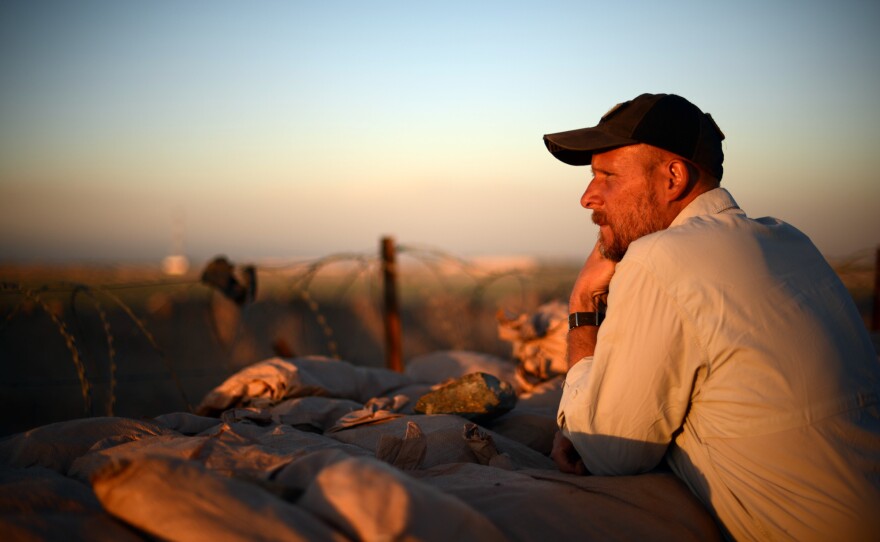 May 2013: David Gilkey at Camp Dwyer in Helmand province, Afghanistan.