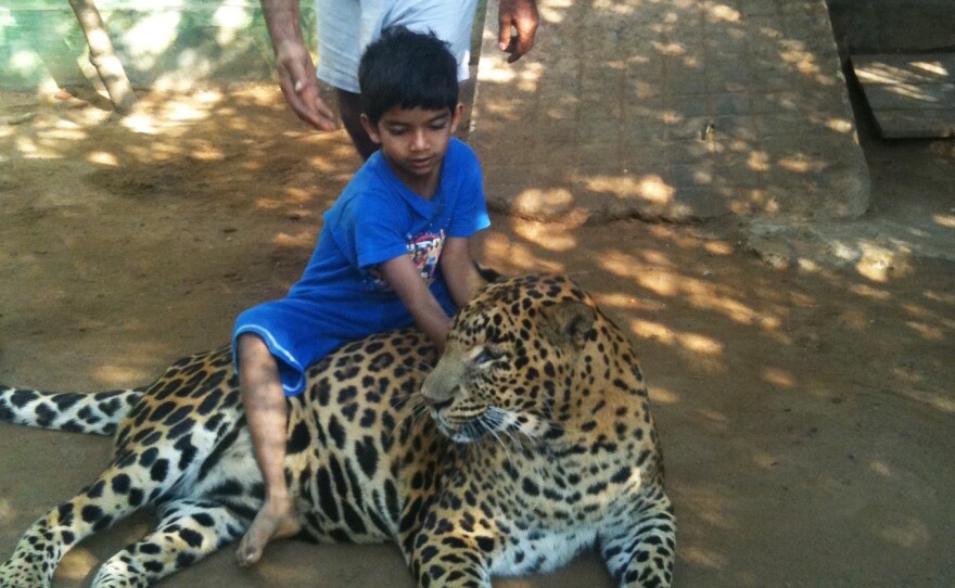 Prakash Amte and his grandson