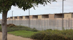 Fencing at the CoreCivic Otay Mesa Detention Center on April 2, 2026.