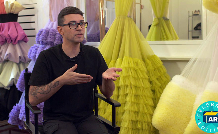 Fashion designer Christian Siriano speaks to the ANTIQUES ROADSHOW cameras at his New York City workspace. ANTIQUES ROADSHOW “Celebrity Edition, Hour 3” premieres Monday, May 17, 2021 at 8/7C p.m. on PBS.
