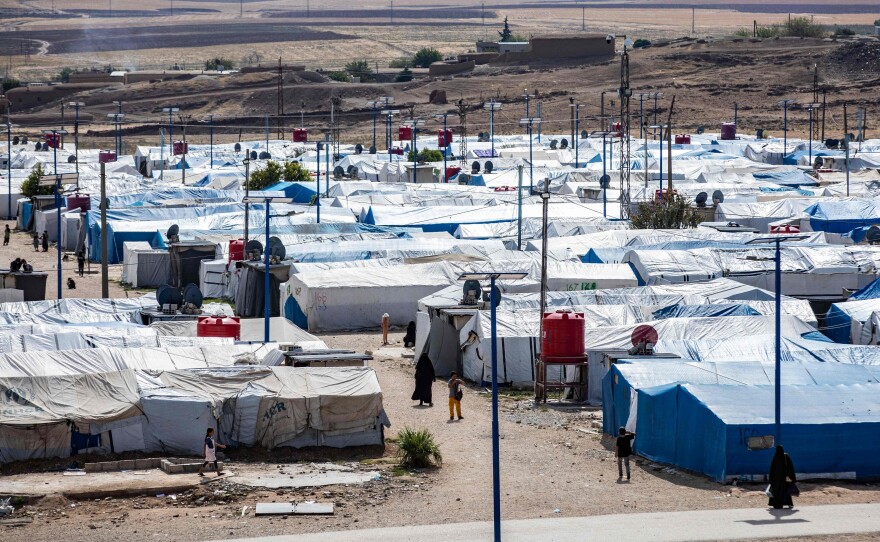 Camp Roj in northeast Syria, where relatives of ISIS fighters are held, in October 2023.