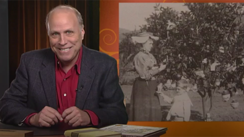 Ken Kramer on the set for his "Winter Holiday Show."