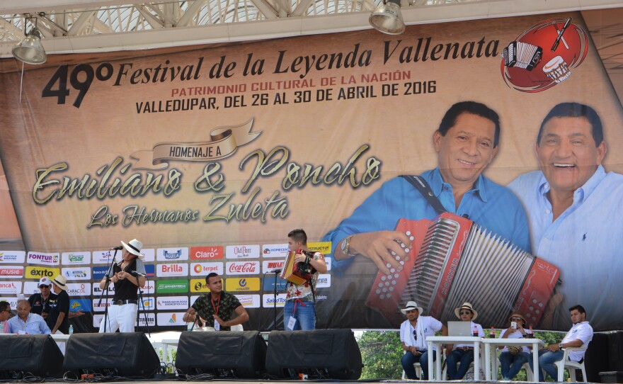 The Camilo Molina Trio performing at the 2016 Vallenato Festival.