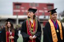 Graduating students walk into the DeVore Stadium during a commencement ceremony at Southwestern College in Chula Vista on May 24, 2024.