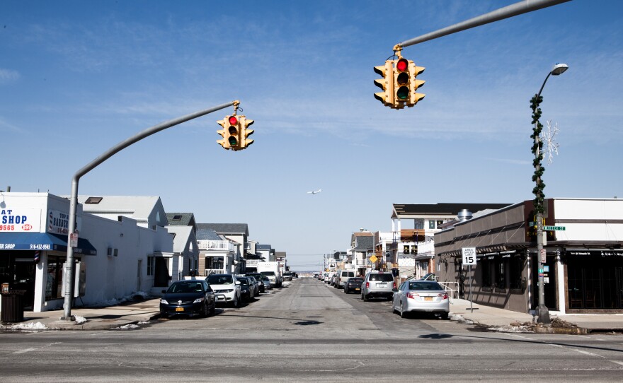 The corner of Wyoming Avenue and West Beech Street, a half block away from Liz Treston's house in Long Island, N.Y. The city was one of the coastal communities hardest hit by Superstorm Sandy in 2012.