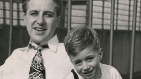 Young David Grubin with his father, Dr. Charles Grubin. 