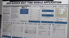 A graphic of a border wait times mobile app launched by U.S. Customs and Border Protection on Dec. 16, 2014.