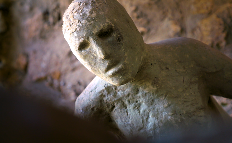 The archaeologists at Pompeii create three-dimensional casts of those who were trapped during the eruption of Mount Vesuvius, just as they looked when they succumbed to the fury of the volcano.