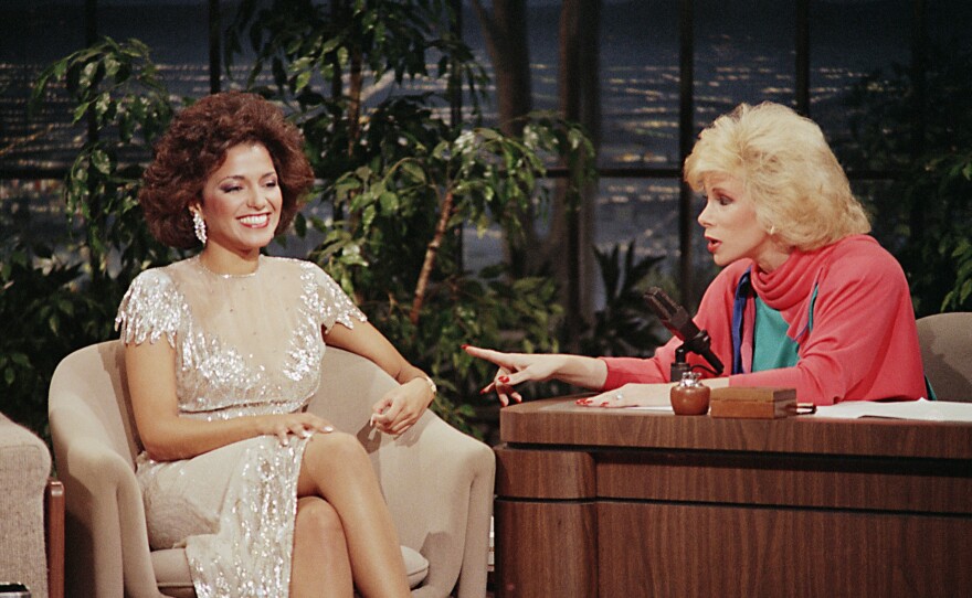 Rivers became permanent guest host for The Tonight Show in 1983, a gig that ended when she left to host her own late-night show on Fox. Here she interviews Miss America Suzette Charles in 1984.