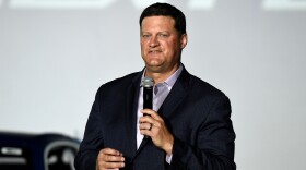 Steve O'Donnell, executive vice president of NASCAR, talks about the Next Gen Cup Cars that will be used in the 2022 season during the NASCAR media event in Charlotte, N.C., Wednesday, May 5, 2021.