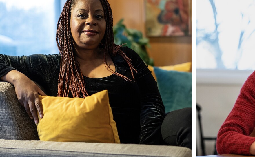 Nadine Chapman (left) and Rachel Perić