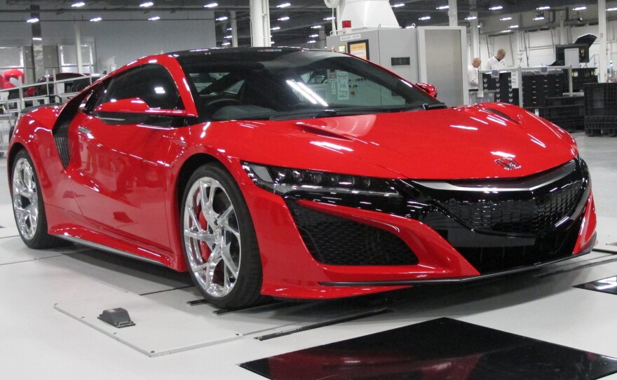 Honda's goal with the new NSX is to build a "halo" car — one that shines so brightly it creates a glow around all Acura models. It can go from zero to 60 mph in three seconds.