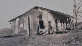 Historical photo of the Rancho Santa Fe - Osuna Adobe built in 1836