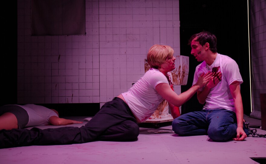 Andrew Caira (left) and Adam Parbhoo (right) play unexpected star-crossed lovers who are caught up in a deadly trap that tests their will to live.