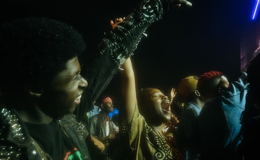 Those who waited out the rain in Johannesburg in December celebrate at Afropunk.