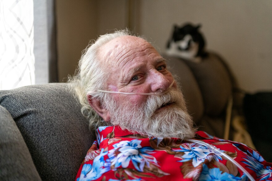 Michael Lane, 69, a retired ironworker from Boulevard, Calif., photographed on May 30, 2024.