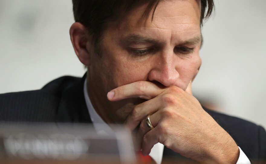 Senate Judiciary Committee member Ben Sasse, a Republican, listens to witnesses Monday during a subcommittee hearing on Russian interference.