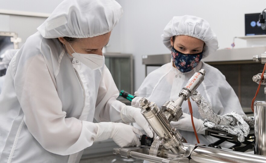New tools were developed to trap gases that could be released as the fifty-year-old sample is opened.