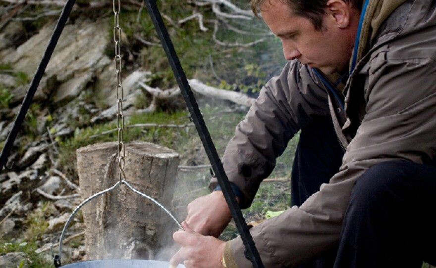 Award-winning TV host, food journalist and cookbook author Andreas Viestad (pictured cooking over a wood fire) treats viewers to an eye-opening voyage through his native Norway, where he creates tantalizing recipes with unusual ingredients against stunning natural backdrops.