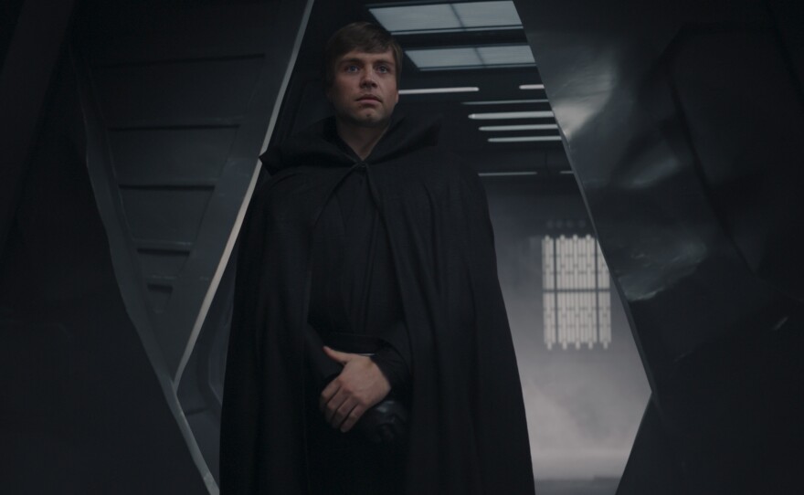 A de-aged Mark Hamill as Luke Skywalker
