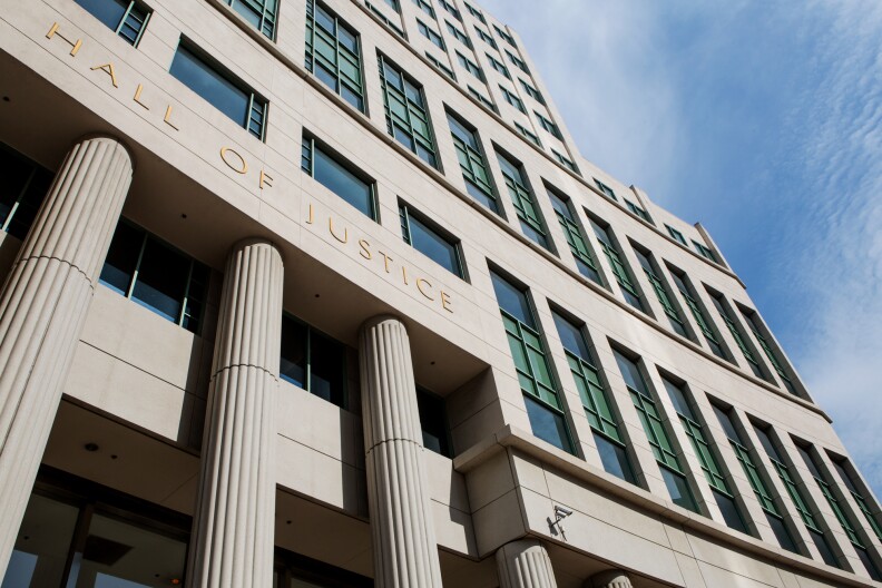 The Hall of Justice in downtown San Diego is shown on Jan. 29, 2019.