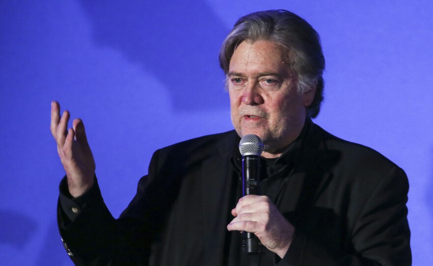 Steve Bannon, former strategist for President Trump, has left his job at Breitbart News.