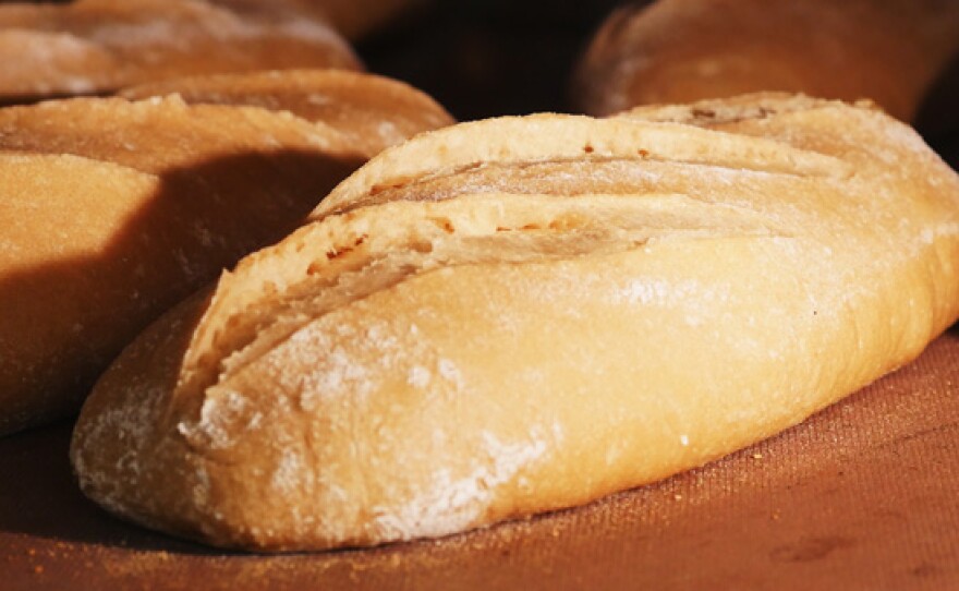 A loaf of Prager Brothers artisan bread.