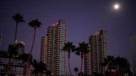 Downtown is dark after a massive blackout hit Southern California September 8, 2011 in San Diego, California.