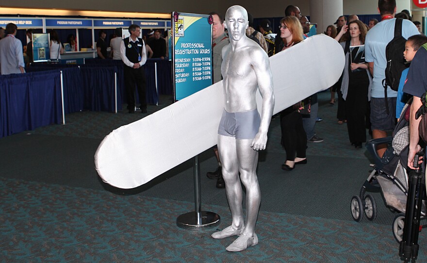 The Silver Surfer at opening day of Comic-Con.