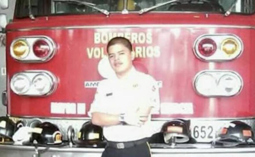 Luna Guzmán is shown in this undated photo. She worked as a firefighter in her hometown. She said she left the department after experiencing harassment and homophobic threats.