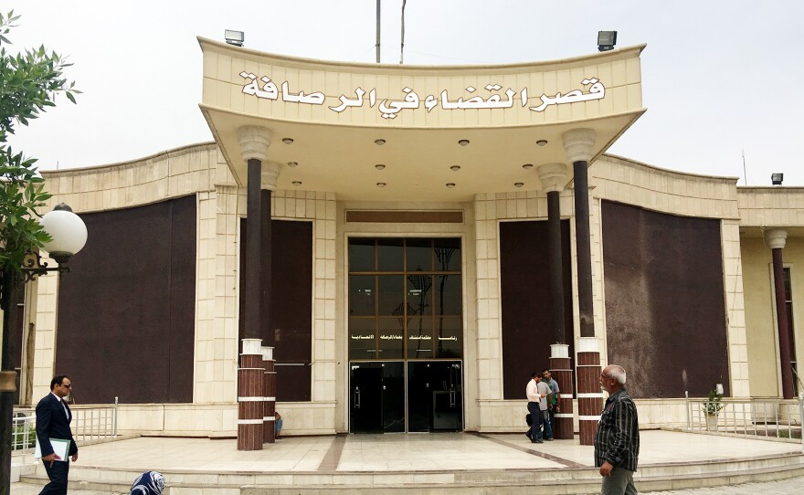 The court in Baghdad where Iraq is trying suspects on terrorism charges. The defendants include more than 500 foreign women married to ISIS fighters.