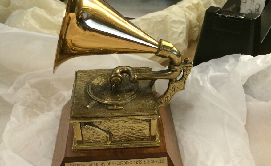 This award for Best Comedy Recording from the National Academy of Recording Arts & Sciences in 1972 is among the items in George Carlin's archives.