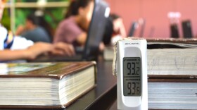 Temperatures in several classrooms at Challenger Middle School in Mira Mesa remained over 93 degrees during seventh period on a day in October 2015.