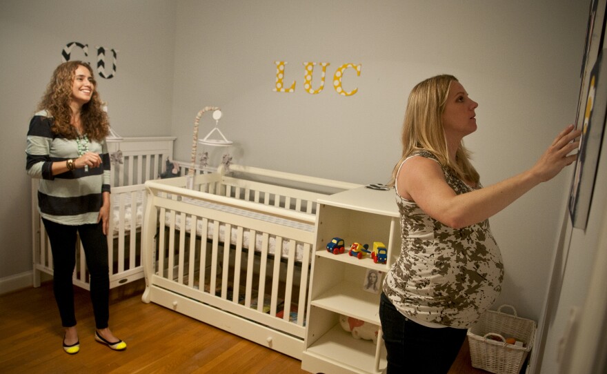 The two arrange the twins' nursery in preparation for Costello's upcoming due date. Costello says their situation has affected Morales' health as stress is one of the main causes for relapses for MS.