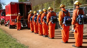 Inmate firefighters train in Los Angeles County.