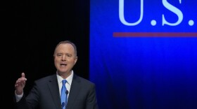 U.S. Rep. Adam Schiff, D-Calif., speaks during a televised debate for candidates in the senate race to succeed the late California Sen. Dianne Feinstein, Monday, Jan. 22, 2024, in Los Angeles. (AP Photo/Damian Dovarganes, File)