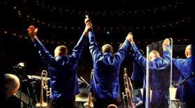 The fourth standing ovation and final encore for the Spirit of Goodwill Band at the concert for the US Mayors convention held at the Adrienne Arscht Center for the Performing Arts in Miami, 2009.