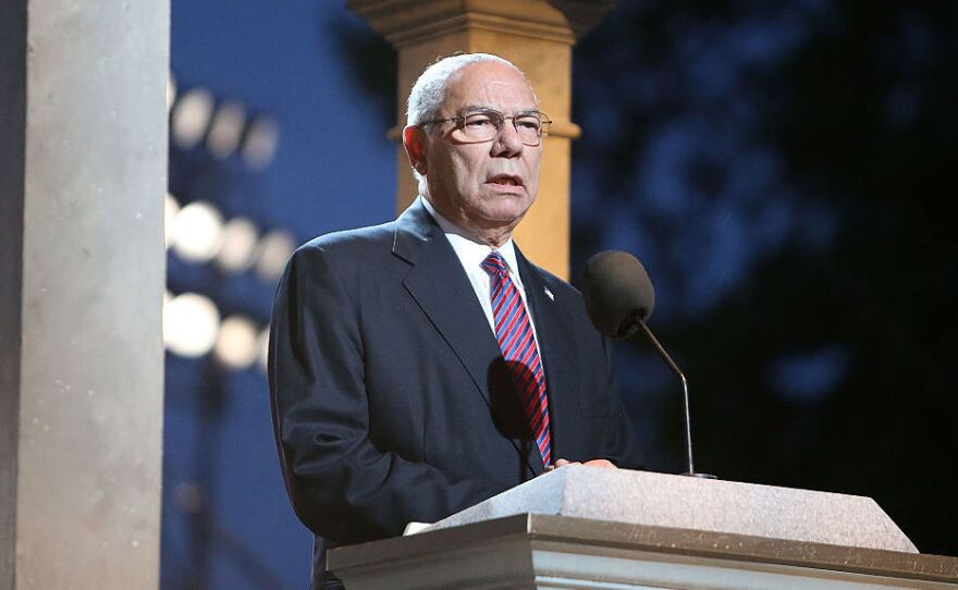 Colin Powell speaks at the 27th National Memorial Day Concert on May 29, 2016 in Washington, DC.