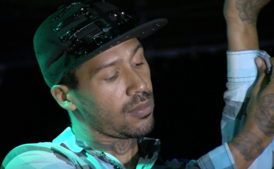 Ziggy Zig rehearses a strip tease at The Merrow as part of an upcoming Diamond Dogs male burlesque show.