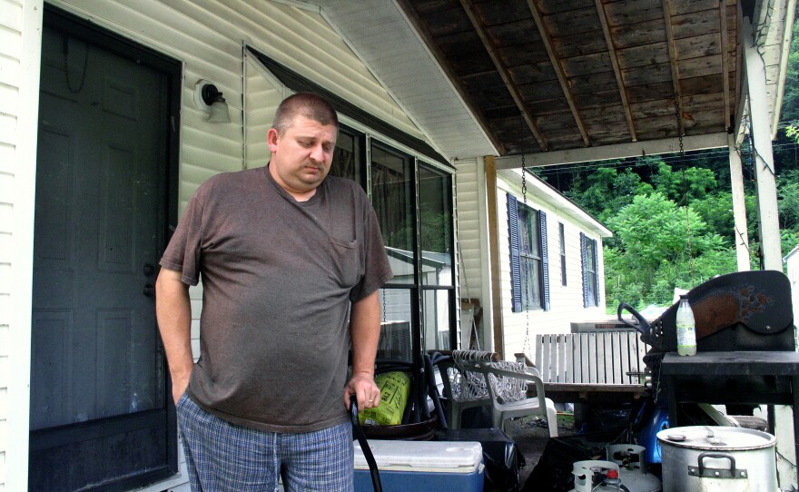 The injuries Jack Blankenship sustained after a 300-pound rock pinned him to the ground while working in a coal mine prevent him from sitting for long periods of time or walking far. He says he's in constant pain.